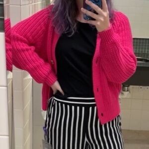 A New Day Vibrant Pink Knit Cardigan